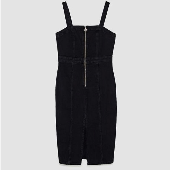 Zara Dresses & Skirts - Zara Trafaluc Denim Jean Overall Jumper Zip Dress